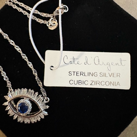 Evil Eye Necklace and hinged bracelet set - Picture 3 of 8